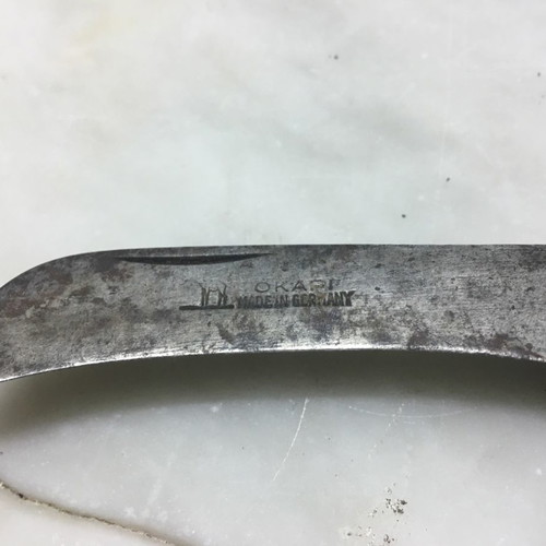 Vintage agricultural tools with grafting knife, farmer's pocket knife and pruning shears