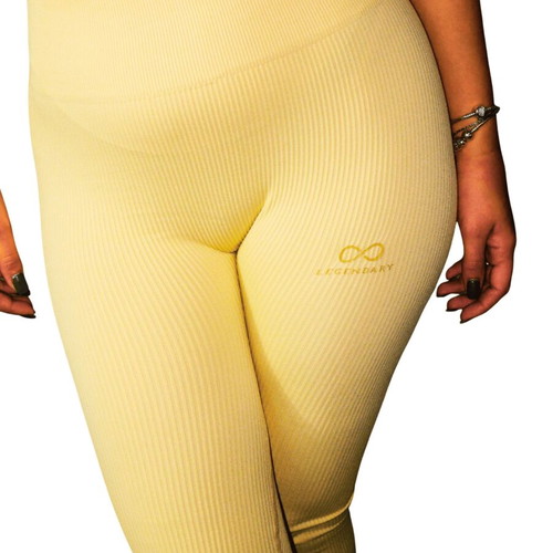 Legendary Premium Yoga Set Bra & Leggings Flexyoga Beige-Yellow