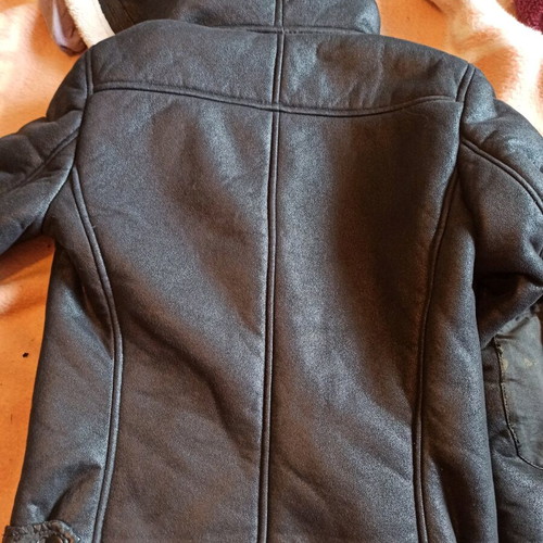 Trafaluc leather jacket used, with sheepskin lining, size S