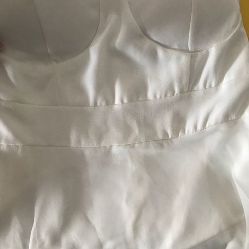One-piece shorts used, strapless, size S with transparent dress