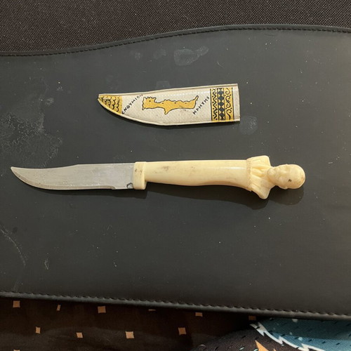 Cretan knife with engraved dedication, 18cm