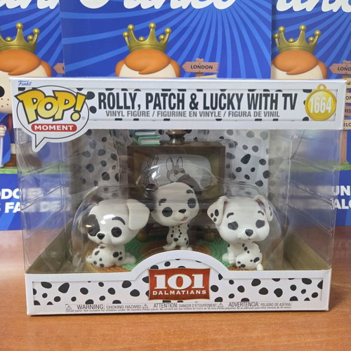 Funko Pop Disney Moments 1664 101 Dalmatians - Rolly, Patch and Lucky with TV new figure