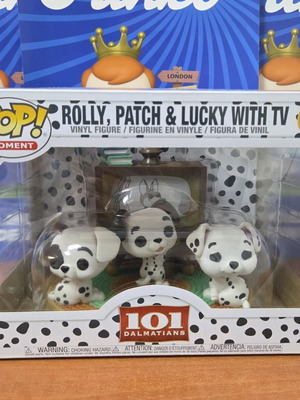 Funko Pop Disney Moments 1664 101 Dalmatians - Rolly, Patch and Lucky with TV new figure