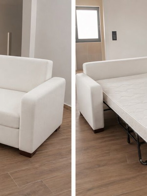 Casa Di Patsi three-seater sofa bed like new, white