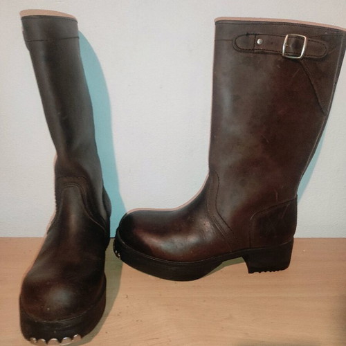 Wehrmacht brown leather biker boots like new