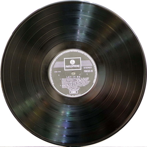 Beatles Let It Be vinyl record used, rock genre, Parlophone 1970