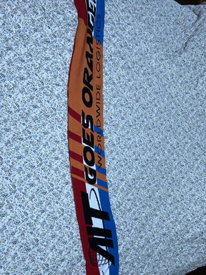 Scarf new, white and multicolor