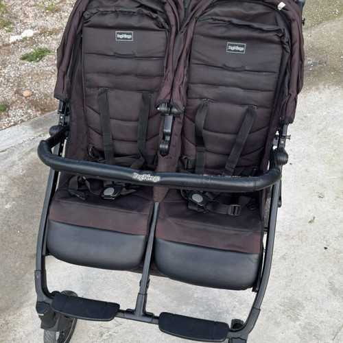 Peg Perego Book for Two twin stroller used, large with storage