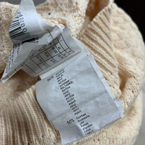 PIMKLE women's knitted sweater like new, beige, size M