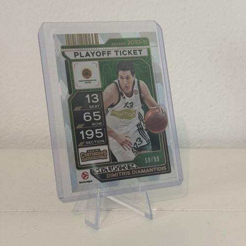 Panini EuroLeague Dimitris Diamantidis 84 Playoff Ticket mint