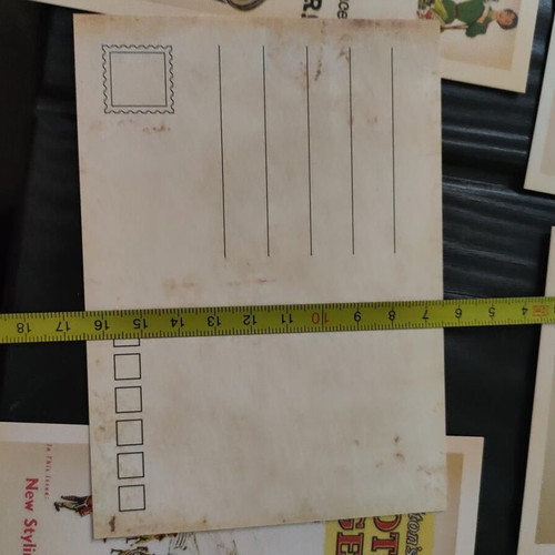 Vintage collection of 32 promotional postcards 10x14cm