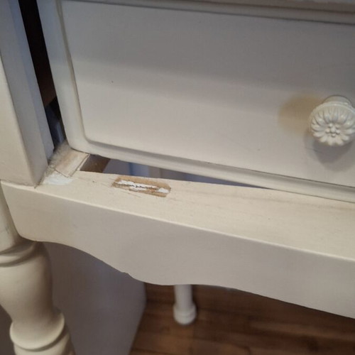 Trimar Wooden Secretary Desk used, romantic classic style, white