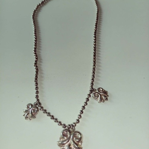 Necklace Apefton 925 Sterling Silver Vintage Style with 3 Motifs New