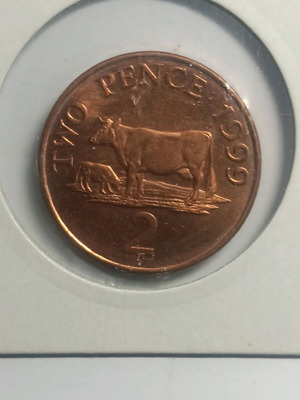 Guernsey 2 pence 1999 uncirculated