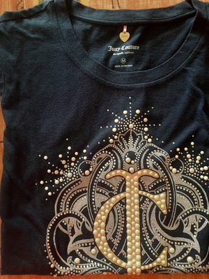 Juicy Couture blouse, blue with gold details, size M