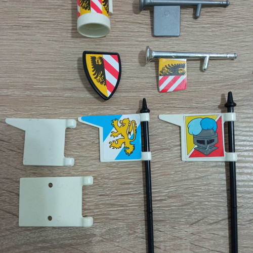 Vintage Playmobil used, nickel swords, trumpets, medieval
