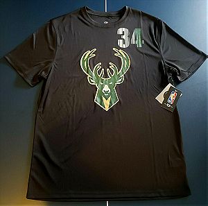 Giannis Antetokounmpo 34 Milwaukee Bucks NBA Champions Basketball T-Shirt Μέγεθος Large Συλλεκτικό