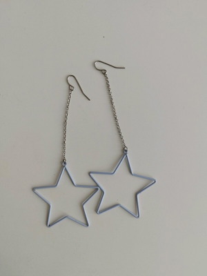 Star earrings in good condition with minor color wear