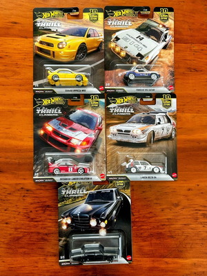 Hot Wheels Premium Thrill Climbers Σετ Καινούργιο με Subaru, Lancia, Mercedes, Porsche, Mitsubishi