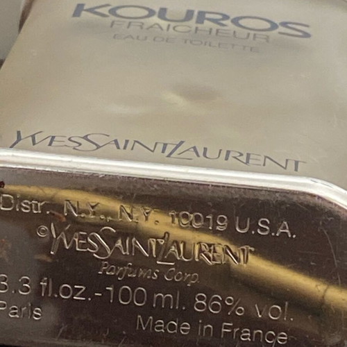 Kouros Fraicheur perfume used, rare tester