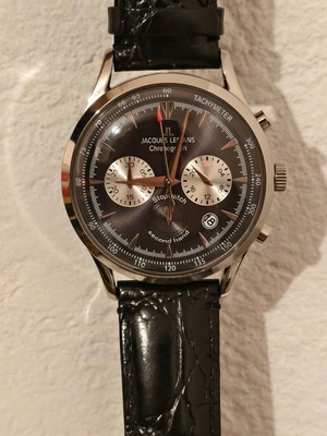 Jacques Lemans Retro Classic men's wristwatch, chronograph, quartz, 41mm