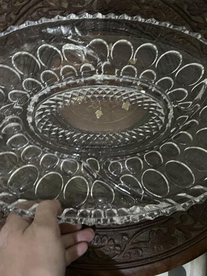 Glass tray with dividers like new
