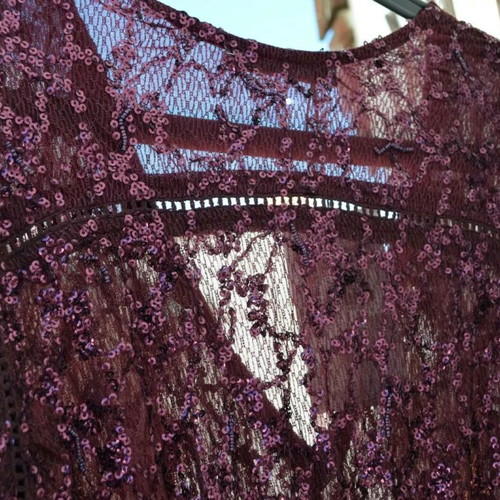 Zara long red dress with sequins like new
