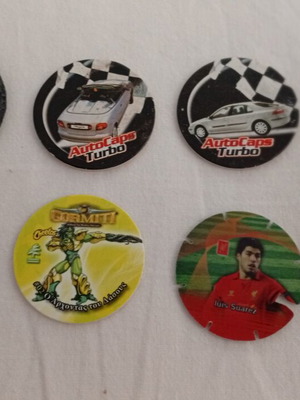 Vintage and modern Autocaps Turbo Gormiti Power Paw Patrol Tazos pins set