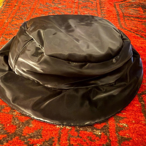 Rains hat black size S used, minimal waterproof texture