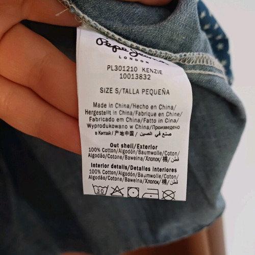 Pepe Jeans sleeveless shirt made of jean fabric new