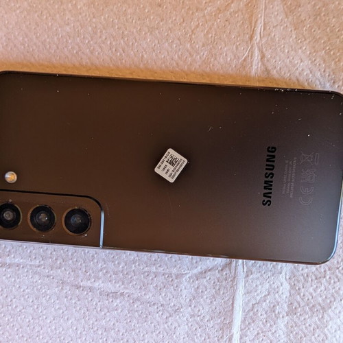 Samsung Galaxy S22 used, black, with Spigen military case