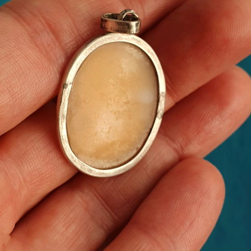 Cameo old silver pendant used (800, 925)