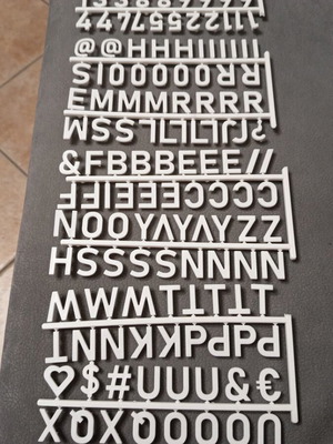 Plastic Letters, Numbers, Symbols new for Felt Surface Frames