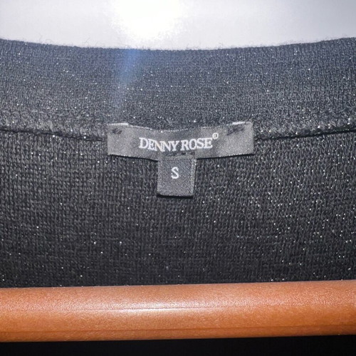 Denny Rose mini black dress like new with glitter and bell sleeves