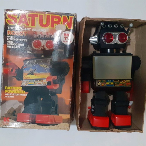 Kamco Saturn TV Robot used with worn box