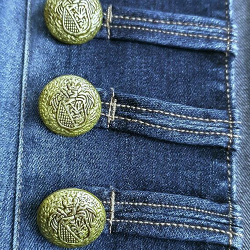 Denim jacket new, blue, size S with 16 metal buttons