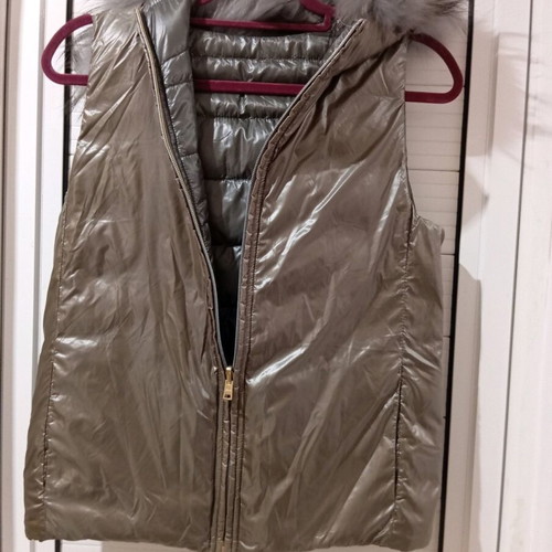 Herno reversible vest with down and natural fur size M like new