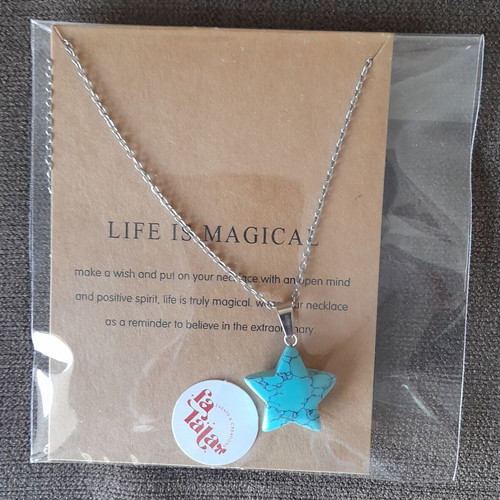 Necklace with blue star new