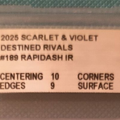 Rapidash 189/182 Destined Rivals Pokémon card BGS 9 Mint
