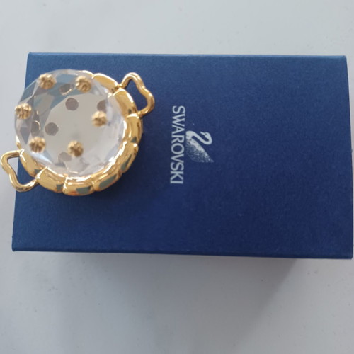 Swarovski miniature cake with plate new in packaging