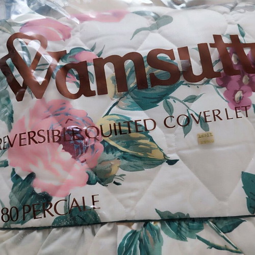 American double quilt 180 percale, reversible floral design new