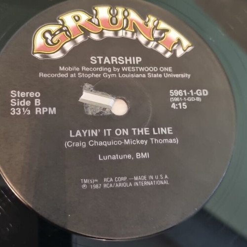 Starship Nothing's Gonna Stop Us Now vinyl used