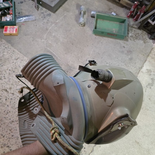 Spray Mask-Helmet used with broken visor