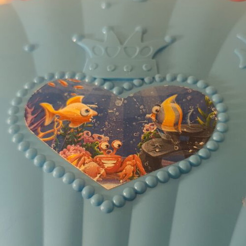 Toy suitcase shell shape like new without contents