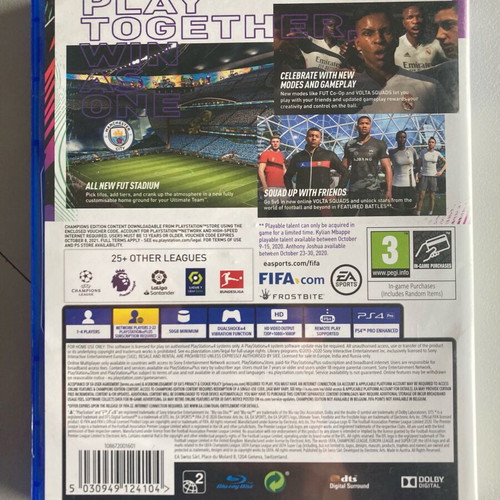 FIFA 21 Champions Edition PS4 like new, complete with case