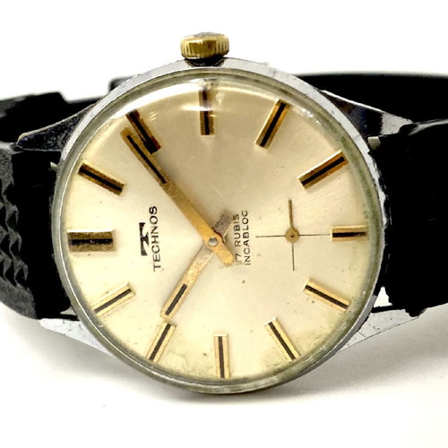 Technos vintage 1965 mechanical wristwatch used men's