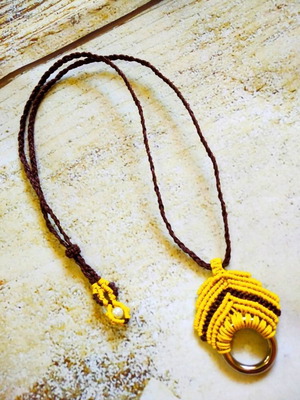 LOYBA necklace with artificial macrame, handmade, new