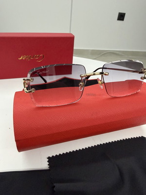 Cartier sunglasses with open lens for afternoon