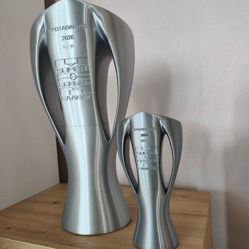 3D Printed UEFA Super League Greece 2026 Trophy AEK new, 50cm