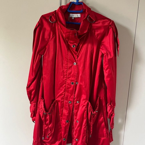 Zara trench coat used, red, size XS/S with belt